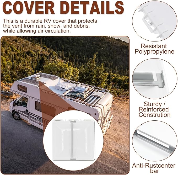 Wadoy 13" x 13" RV Vent Cover/Lid Compatible - Image 4