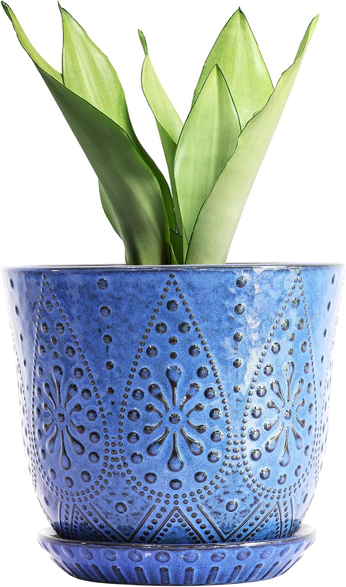 Gepege 8 Inch Ceramic Plant Pot by Gepege