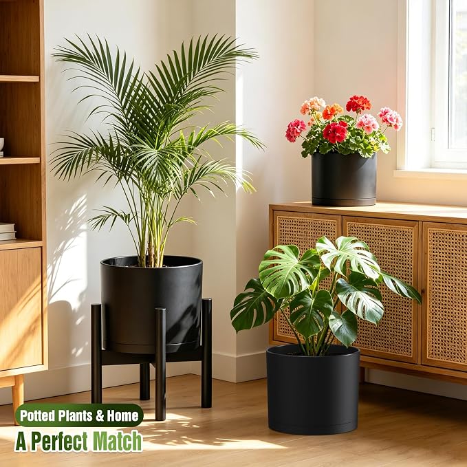 10/9/8 Inch Plant Pots 3 Pack, - Image 2