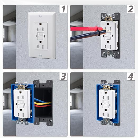 MAKERELE Single Gang Receptacle Outlet Box Extender, 1 Pack | - Image 4