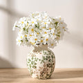 SIDUCAL Ceramic Green and Beige Antique Vase, 5.83 Inch Retro Ice Cracked by SIDUCAL