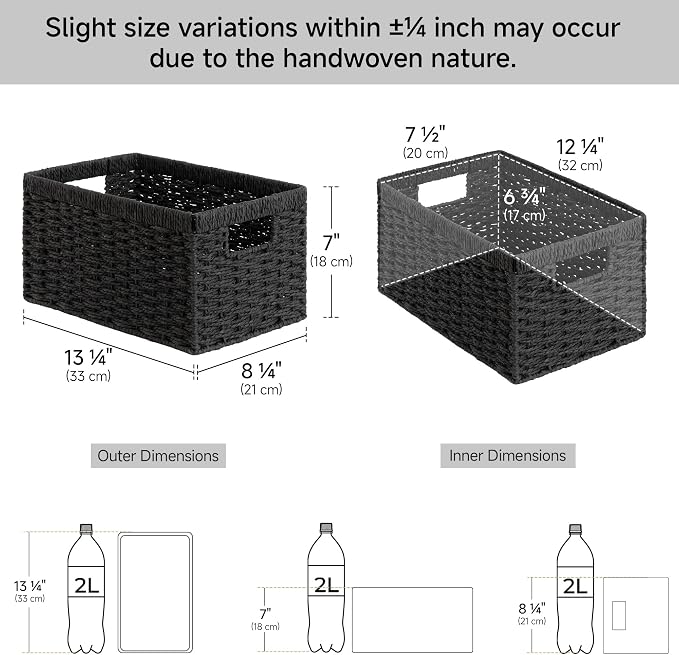 StorageWorks Wicker Storage Baskets - Image 3