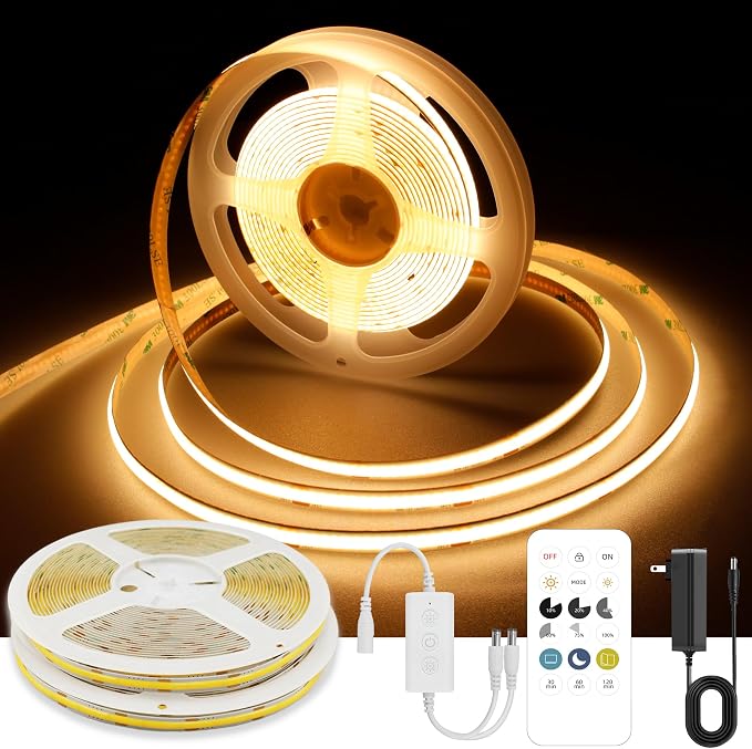 AXMOTUT 32.8ft COB LED Strip Light Warm White, High Bright LED Strips by AXMOTUT