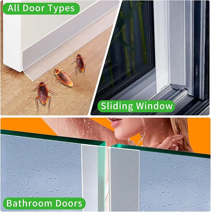 Weather Stripping Door Seal 100% Silicone, 33ft Strong Adhesive, Flexible - Image 5