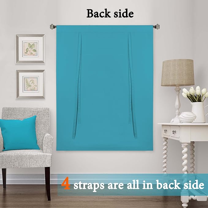 H.VERSAILTEX Blackout Tie Up Curtain Energy Efficient Window Shades Adjustable - Image 7