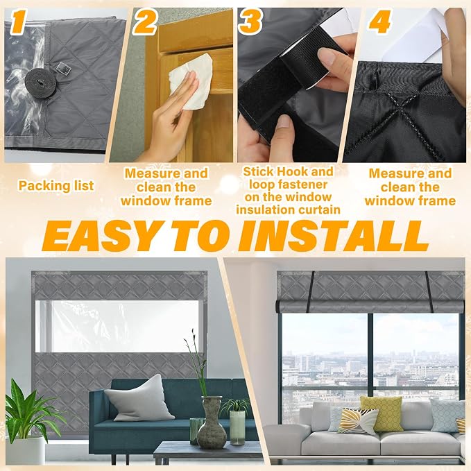 Beeveer Visible Thermal Window Attic Insulation Kit, Oxford Cotton | - Image 5