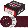 ProductionShop Premium 5" Red 8-Hole Pattern 150 Grit Sanding Discs, Box of 50 by ProductionShop