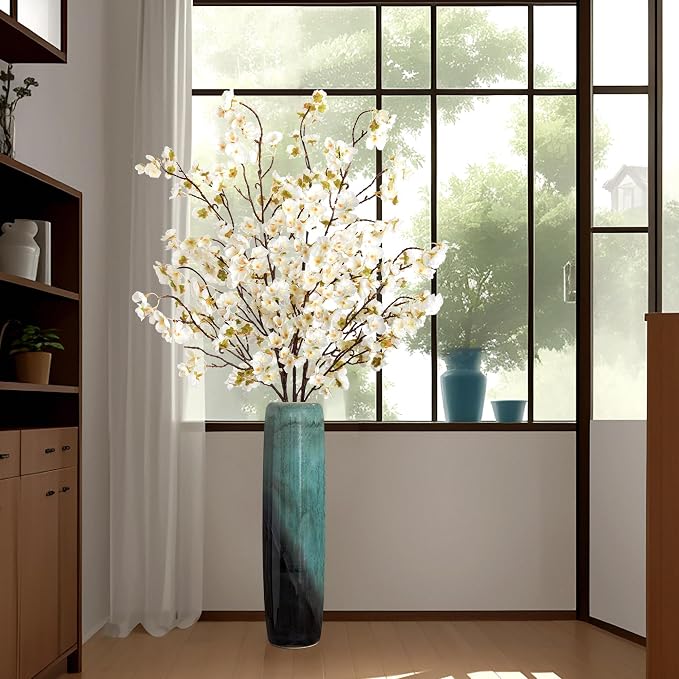 Ammyoo 4 Pcs Artificial Cherry Blossom Flower Branches, Bulk Silk Faux Flowers - Image 7