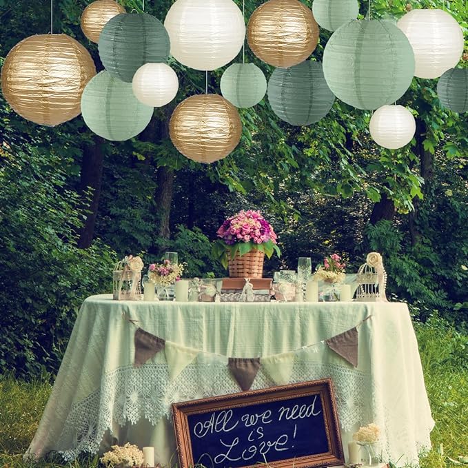 Paper Lanterns Decorative, Round Hanging Paper Lanterns Decorations - Image 6