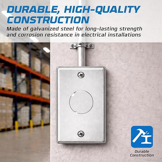 4 Pack - 4x2 Single Gang Rectangle Blank Outlet Cover - Image 3