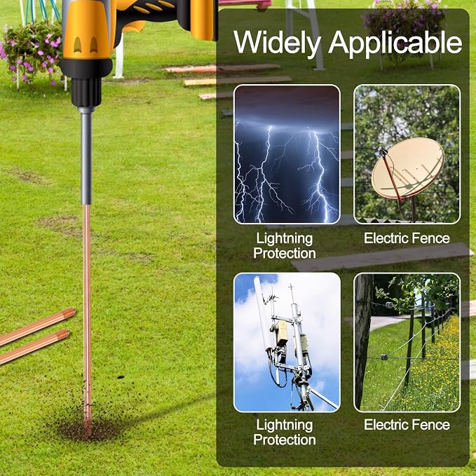 Zonon 2 Pcs 8 ft Ground Rod Kit - Image 7