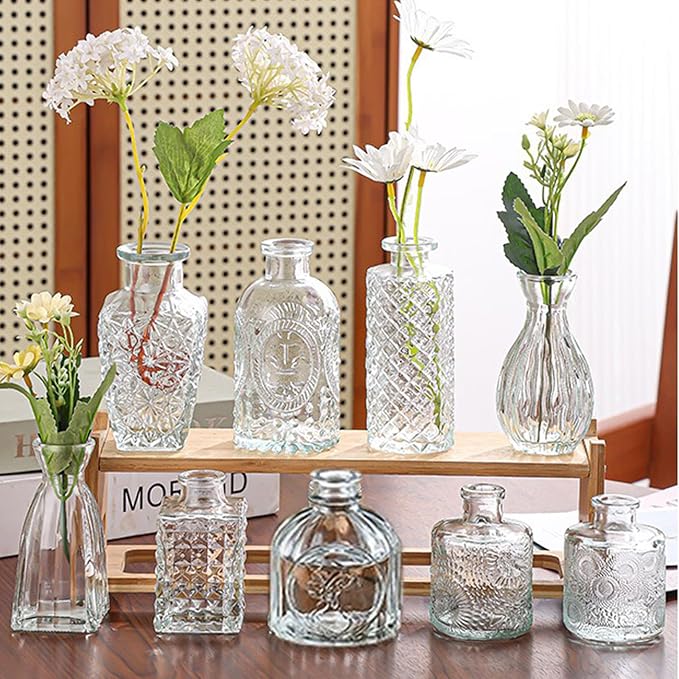 Small Glass Vases for Flowers, Mini Flower Vase Bulk for Rustic Wedding Home - Image 7