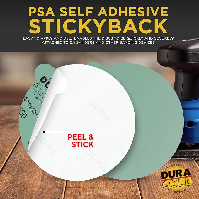 Dura-Gold Premium 6" Green Film PSA Sanding Discs - Image 3