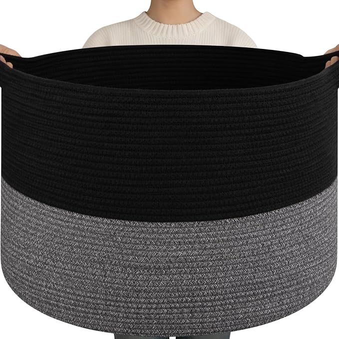 OIAHOMY 115L Extra Large Blanket Basket by MasterofSpaceOptimization