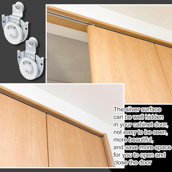 Yaocom 4 Pcs Sliding Closet Door Roller Kit - Image 6