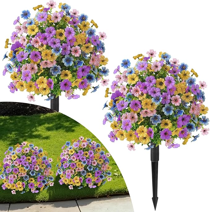 Alupssuc 2Pcs 20" Artificial Topiary Ball Flowers by Alupssuc