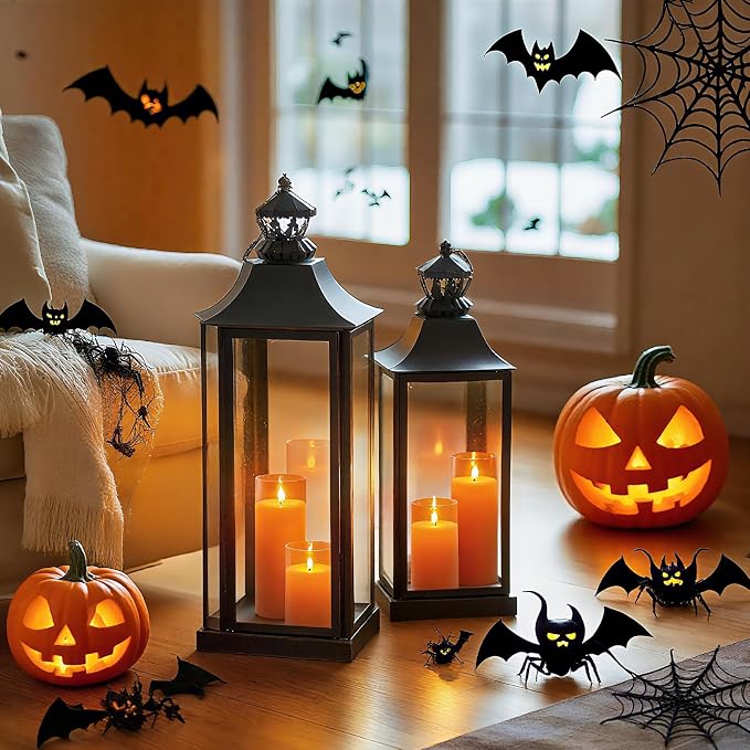 Homemory Halloween Orange Flameless Candles, Battery Operated LED Candles - Image 5