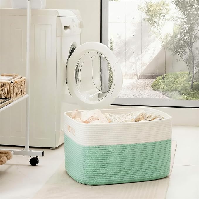 Artfeel Blanket Basket, Rectangle Woven Baskets - Image 3
