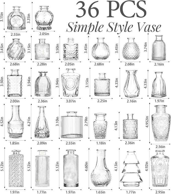 Mini Bud Vases As Wedding Centerpieces - Image 2