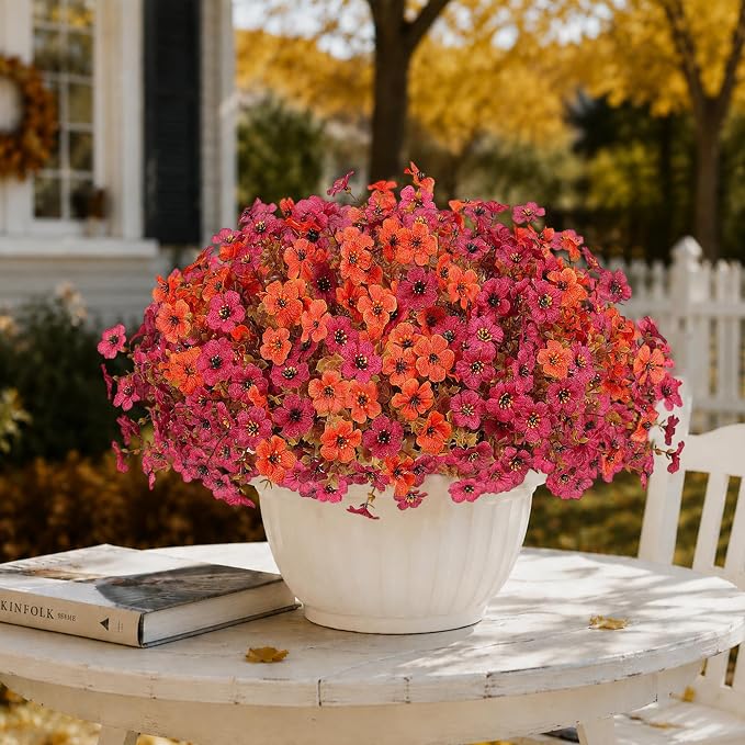 Artificial Faux Mums Flowers Plants - Image 8