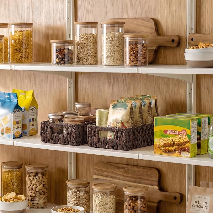 StorageWorks Wicker Baskets for Storage, Rectangle Basket, Wicker Storage - Image 2