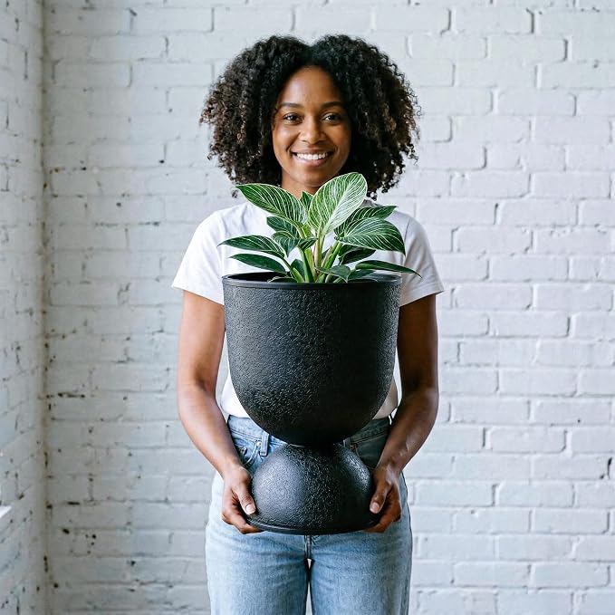 KOL Planters Flower Pots, Plastic Urn Planters - Image 7