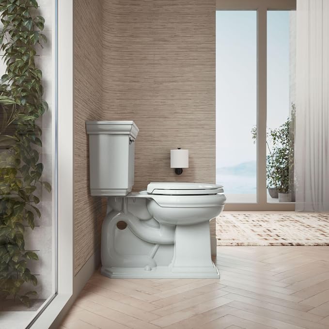 KOHLER 4639-RL-95 Cachet ReadyLatch Round Toilet Seat Soft Close, Ice Grey - Image 4