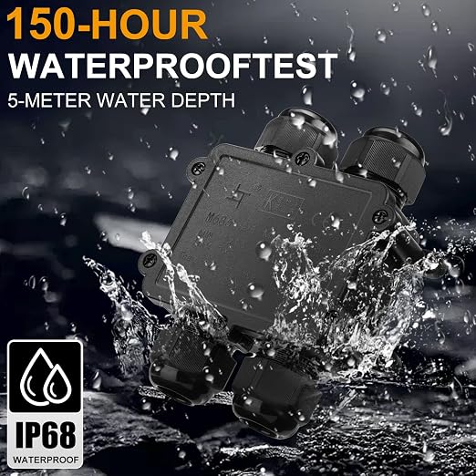 IP68 Waterproof Junction Box H-Shape 4Way Outdoor Electrical Box - Image 2