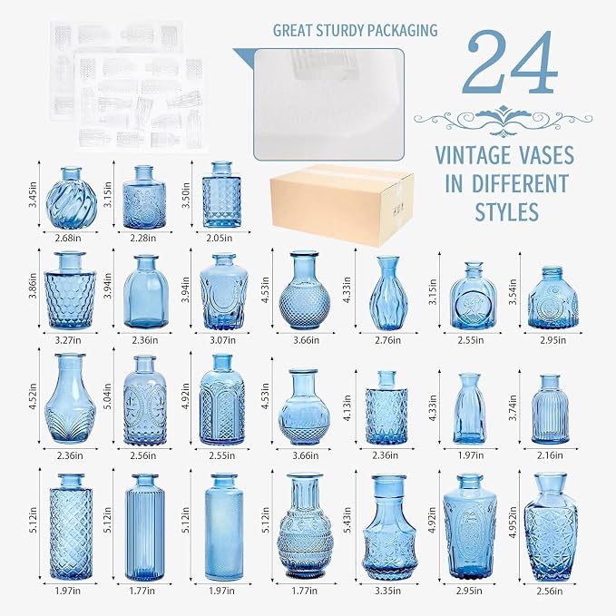 24PCS Mini Bud Vases As Wedding Centerpieces - Image 2