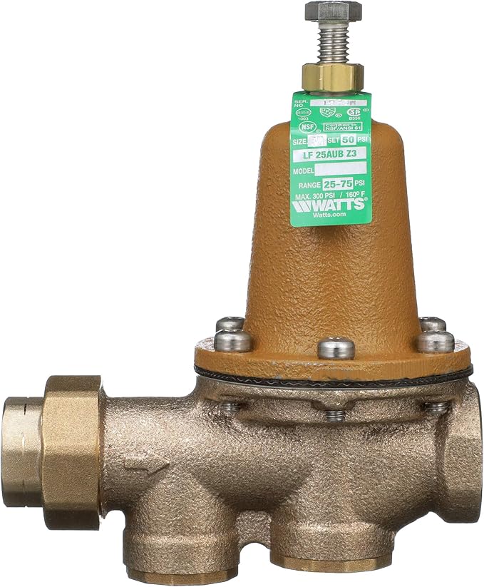 Watts LF25AUB-Z3 Lead-Free Water Pressure Reducing Valve 3/4" NPT - Image 2