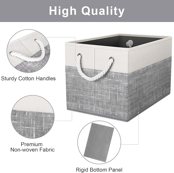 Storage Bins 8-Pack, Foldable Storage Baskets - Image 3
