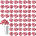 AVIVIHO 65pcs Fake Flowers Dusty Rose Hydrangea Artificial Flowers Bulk Silk by Aviviho