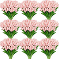 Janinka 100pcs Artificial Tulip Flowers Fake PU Tulips Faux Latex Bouquet by Janinka