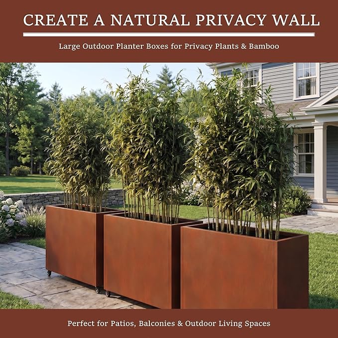 36 Inch Corten Steel Planter Box - Image 4