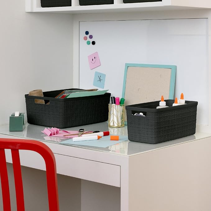 Curver Set of 6 Medium 12L Jute Decorative Plastic Organization and Storage - Image 9
