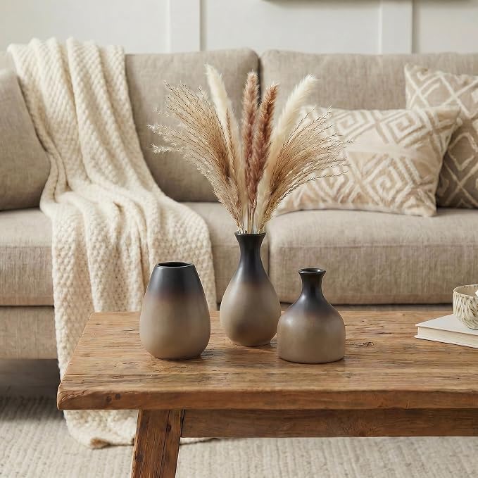 Ceramic Bud Vases, Rustic Small Vase Set of 11, Mini Pottery Vases - Image 8