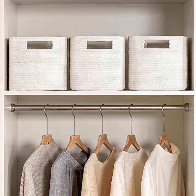 4 Pack Storage Baskets for Organizing, Shelf Baskets - Image 4