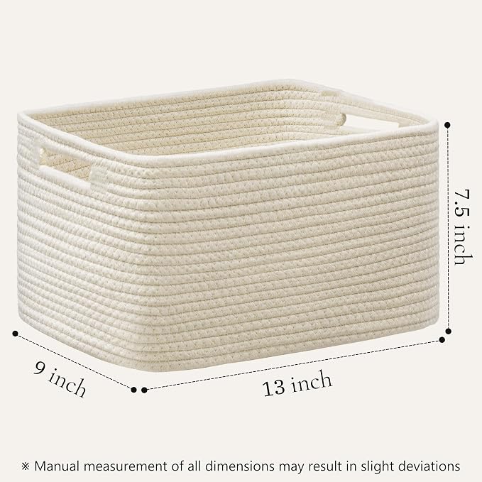 4 Pack Storage Baskets for Organizing, Woven Baskets for Shelves, Woven Basket - Image 2
