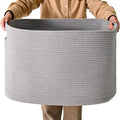 ICERZCZ Large Grey Storage Basket, Blanket Baskets by ICERZCZ