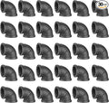 3/4" Elbow, 30 Pack DN20 Threaded Cast Malleable Iron Elbow by HomeTZH
