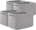 OIAHOMY 4 Pack Storage Baskets for Organizing 24L Cube Storage Bins Grey | by MasterofSpaceOptimization