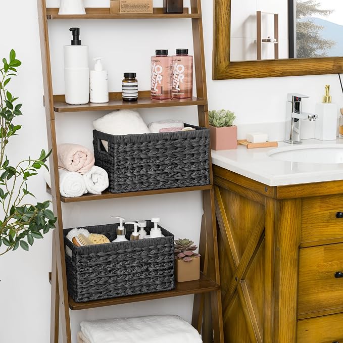 GRANNY SAYS Black Wicker Basket, Decorative Woven Baskets - Image 2