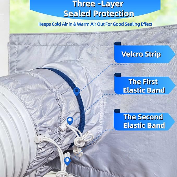Portable Air Conditioner Window Seal Kit, 10In x 28~40 Inch Full Sealing AC - Image 3