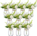 XunYee 10 Set Mason Jars for Centerpieces, Rose | Mason Jar Flower Vases by XunYee
