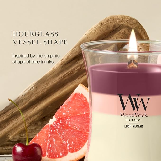 Woodwick Lush Nectar Trilogy Medium Hourglass Candle - Image 4