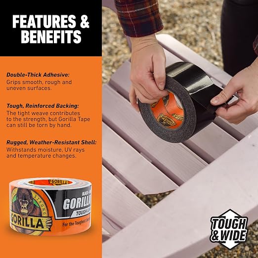 Gorilla Tape Tough & Wide, 2.88" x 25 yd - Image 4