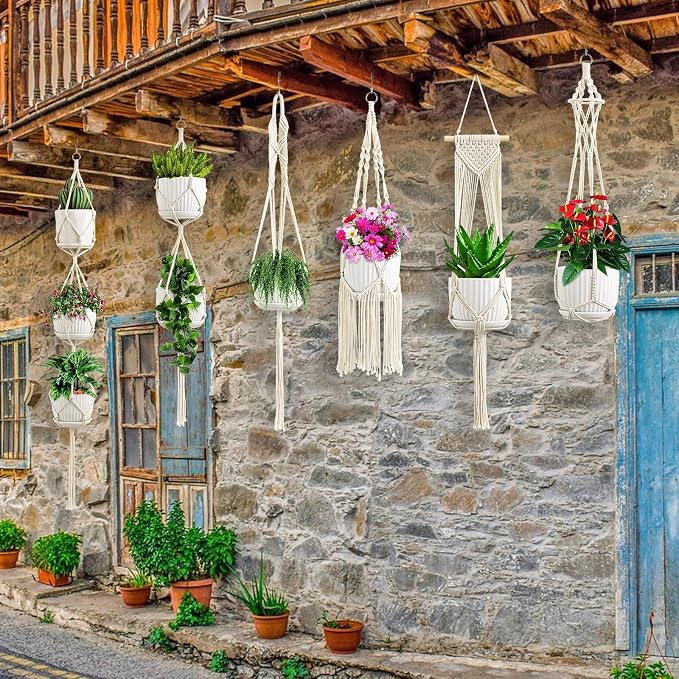SFENNGPET Macrame Plant Hangers, handmade macromay plant hangers, indoor flower - Image 4