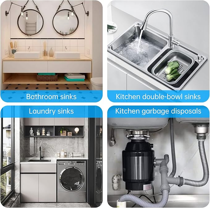 Flexible Expandable P-Trap Kit for Double Kitchen Sink Drain - Image 6