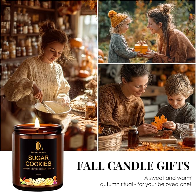 DL DREAMY DEWLA Fall Candle, Sugar Cookies Scented - Image 3