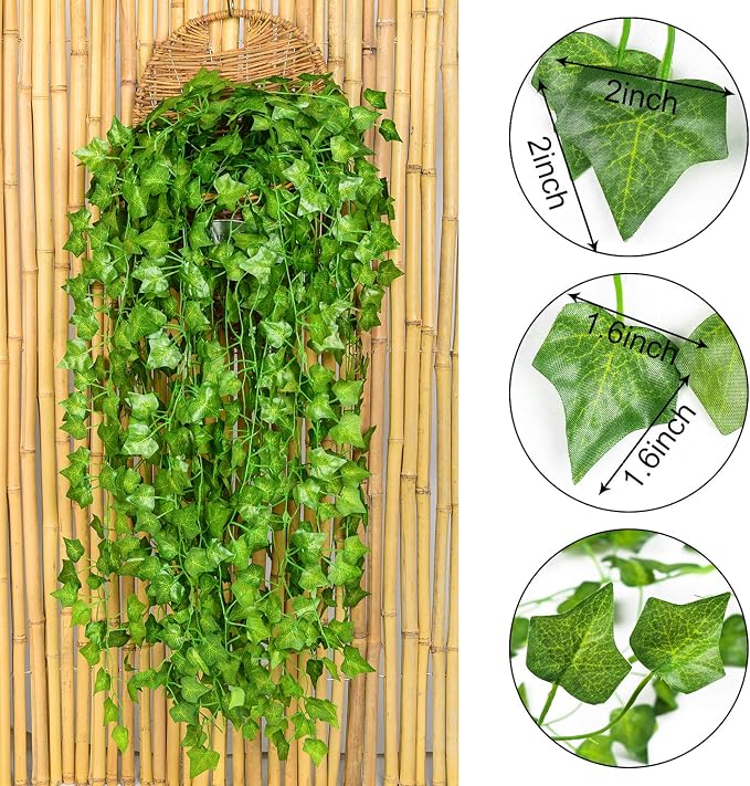 84 Feet 12 Strands Artificial Ivy Leaf Plants Vine Hanging Garland Fake Foliage - Image 4